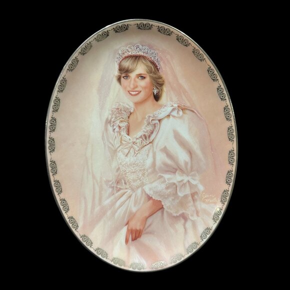 Vintage Princess Diana Porcelain Plate, Jean Monti, Royal Memorabilia - Picture 1 of 2